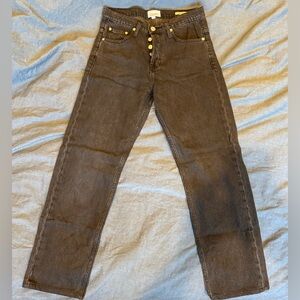 FRAME Mens The Straight Leg Jeans Inkwell Black Size 29